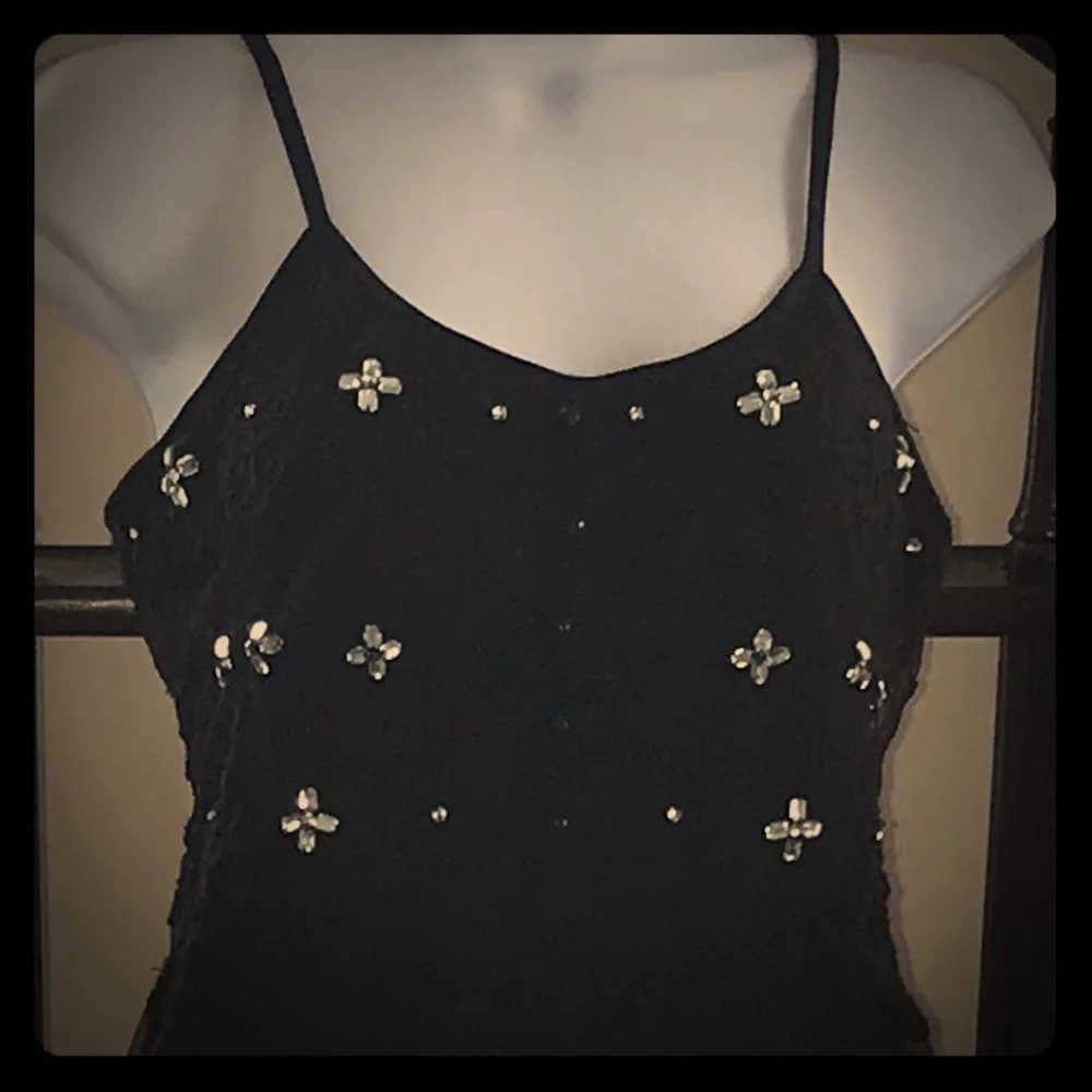 Candie’s Black Lace Tank - Picture 2 of 8